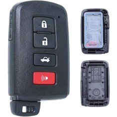 Carcasa Cheie Auto Techstar cu 4 butoane, Compatibila Toyota Camry, Corolla, RAV4, Highlander, Avalon &ndash; FCC HYQ14FBA &ndash; cu lama netaiata
