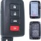 Carcasa Cheie Auto Techstar cu 4 butoane, Compatibila Toyota Camry, Corolla, RAV4, Highlander, Avalon &ndash; FCC HYQ14FBA &ndash; cu lama netaiata