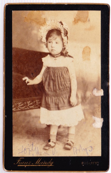 AMS @ - FOTOGRAFIE CDV - FRANZ MANDY BUCURESTI, COPIL
