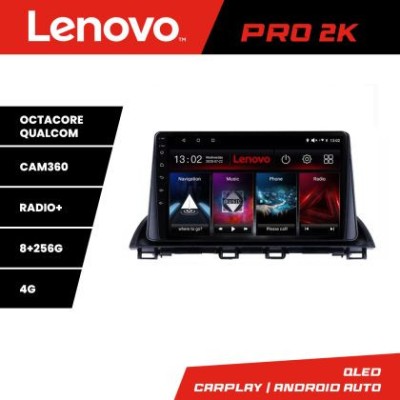Navigatie Mazda 3 2014-2019 Lenovo Kit-463 8 core QLED 2K 8+256 360 Android Waze USB Navigatie Internet Youtube Radio CarStore Technology foto