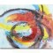 Tablou abstract pictat manual, Cosmos 2, 60x50cm ulei pe panza in relief efect 3D, gata de agatat pe perete