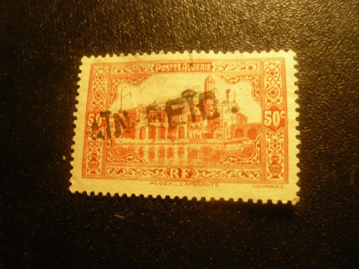 Timbru Algeria 1930 colonie franceza - Amiralitatea , val. 50C stampilat