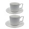 Serviciu din Portelan fosfatic, SIMPLE, 2 Cesti si Farfurii, 250 ml