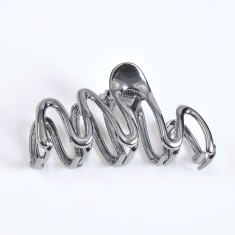 Cleste gri de par cu model in zig zag