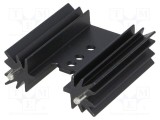 Radiator extrudat TO220 negru 38,1mm 10,8K/W aluminiu STONECOLD