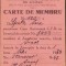 HST A863 Carte membru 1953 Asociația Generală a Pensionarilor CFR - Arad