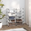 VidaXL Suport de pantofi, transparent, 84x32x88,5 cm, PP 340567