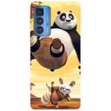 Husa compatibila cu Motorola Moto G71 5G model Kung Fu Panda training, Silicon, TPU, Viceversa, Transparent, Carcasa