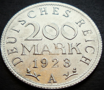 Moneda istorica 200 MARCI - GERMANIA, anul 1923 * cod 5407 A = A.UNC foto