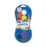 Cumpara ieftin Set 12 culori acuarele lavabile si pensula, Carioca