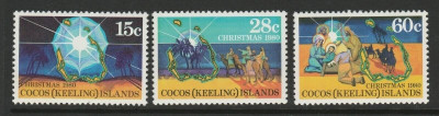 Cocos (Keeling) Islands 1980 - Craciun, serie neuzata foto