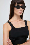 Cumpara ieftin Saint Laurent ochelari de soare femei, culoarea negru, SL M136