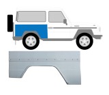 Aripa spate MERCEDES Clasa G (W460) 05.1979-08.1989; Clasa G (W461) 09.1989-2002, model cu 3 usi, partea dreapta, otel galvanizat, Rapid