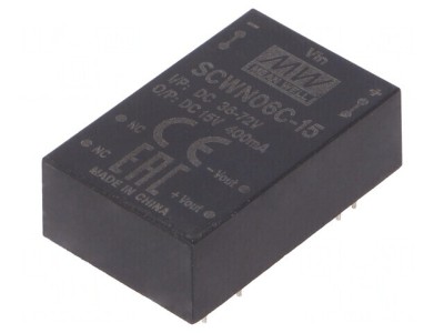 Convertor DC/DC 6W 36-72V la 15V 400mA DIP24 foto