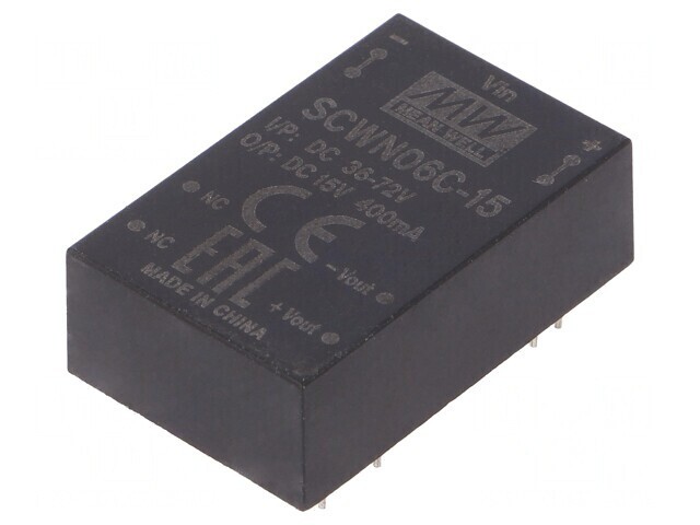 Convertor DC/DC 6W 36-72V la 15V 400mA DIP24