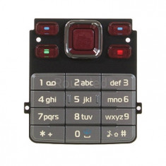 Tastatura Nokia 6300 Latin Argintiu-Roșu