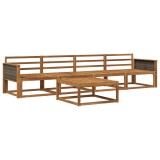 vidaXL Set de canapele de exterior 5 pcs natural Lemn Solid de Acacia 3382317