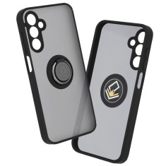 Husa Samsung Galaxy A15 4G Techsuit Glinth cu inel suport stand magnetic, negru foto
