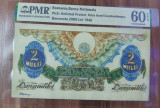 REPRODUCERE pe hartie cu filigran si fire UV proiect bancnota 2 000 lei 1946