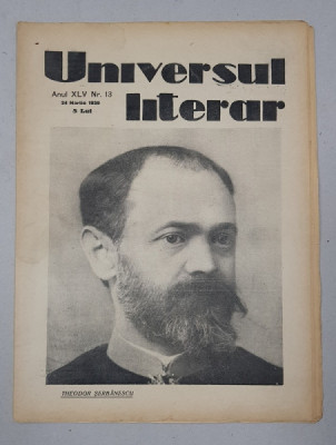 REVISTA &amp;#039;UNIVERSUL LITERAR&amp;#039;, ANUL XLV, NR. 13, 24 Martie 1929 foto