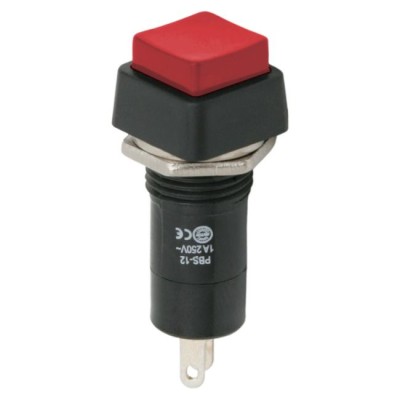 Intrerupator 1 circuit 1A 250V OFF-ON rosu cu retinere foto