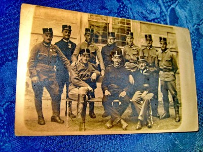 B91-I-ww1-Foto grup ofiteri primul razboi stare buna. Marimi: 14/ 9 cm. foto