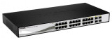 D-link switch dgs-1210-24 20 porturi gigabit 4 porturi combo1000baset/sfp capacity 48gbps 8k mac 19 rackmount