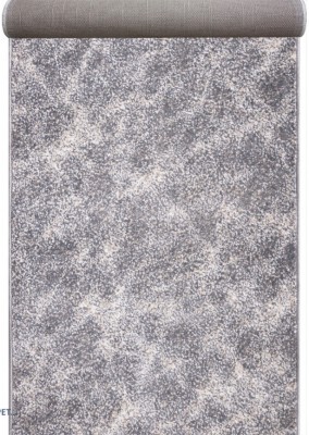 Traversa Festonata Surfilata, Model Cappuccino 16007-19, Inaltime Fir 7 mm, Latime 0.8m, Marime 80 x 300 cm, Gri, Antialergic, Polipropilena, Living, foto