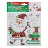 Autocolante Decorative de Craciun Mos Craciun cu Sanie și Cadouri pentru decorar, CMCLASS