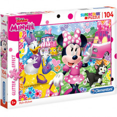 Puzzle Glitter Minnie Mouse Clementoni 104 piese