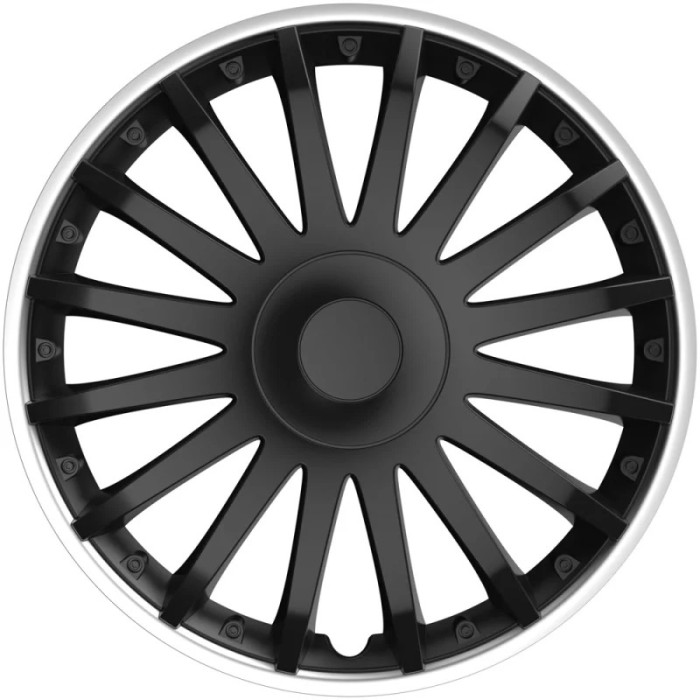 Set capace roti auto Cridem Crystal SO 4buc - Negru/Argintiu - 15&#039;&#039; Garage AutoRide
