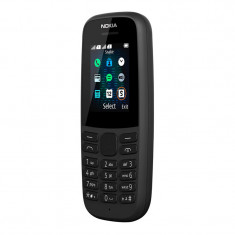 Telefon mobil Nokia 105, 4 MB, Single SIM, 4 MB RAM, 2G, display TFT, 800 mAh, Black foto