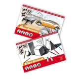 Bloc de desen A3 Pigna, Coli nelipite, 16 file, 110g/mp