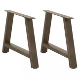VidaXL Picioare pentru măsuță de cafea &icirc;n formă de A, 2 buc., 70x(42-43) cm, oțel