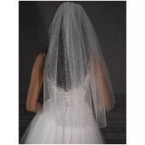 Cumpara ieftin Voal De Mireasă Cu Sclipici, Alb - 77855