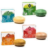 Set 4 Săpunuri Naturale Ayurveda Holy Lama: Padurea Tropicala, Vetiver &amp; Mosc, Yoghin, Tulsi &amp; Neem, Kewra, Turmeric, 100g x4, Vegan