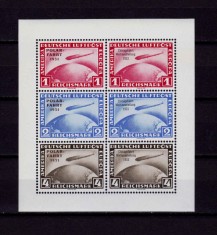 ✅(V31) Germania 1983,RAR bloc/viniete Expozitia Filatelica, dupa seria Graf Zeppelin 1931/1933,MNH