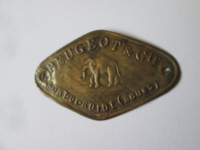 Rara! Emblema colectie Peugeot &amp;amp; Cie pentru rasnite de cafea franceze circa 1910 foto