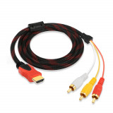 Cablu HDMI la 3 RCA MRG M1001, 1080p , Cablu Video 140 cm, Fara Convertor C1001, Other