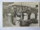 Cumpara ieftin Raritate! Foto cu generalii E.Hansen si I.Antonescu la Mor.Ostasului Necunoscut, Alb-Negru, Romania 1900 - 1950, Portrete