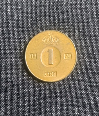 Moneda 1 ore 1970 Suedia foto