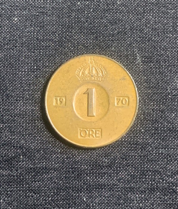 Moneda 1 ore 1970 Suedia