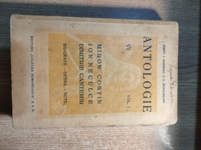 Const Bondescu; Maracineanu -Antologie VI- Miron Costin, Neculce, Cantemir (1937 foto