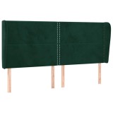 Cumpara ieftin Tablie pat cu aripioare verde inchis 183x23x118/128 cm catifea