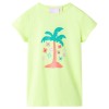 Tricou pentru copii, galben neon, 92, vidaXL