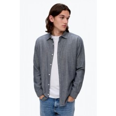 Camasa barbati din bumbac cu croiala Regular fit gri inchis, L