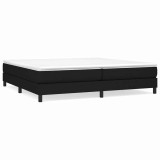 Cumpara ieftin Cadru de pat cu arcuri, negru, 200x200 cm, textil