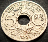 Moneda istorica 5 CENTIMES - FRANTA, anul 1921 * cod 5190, Europa