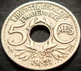 Cumpara ieftin Moneda istorica 5 CENTIMES - FRANTA, anul 1921 * cod 5190