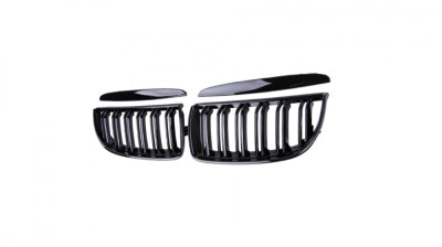 Set 2 grile duble, negru lucios, M Design pentru BMW E90 Nonfacelift foto
